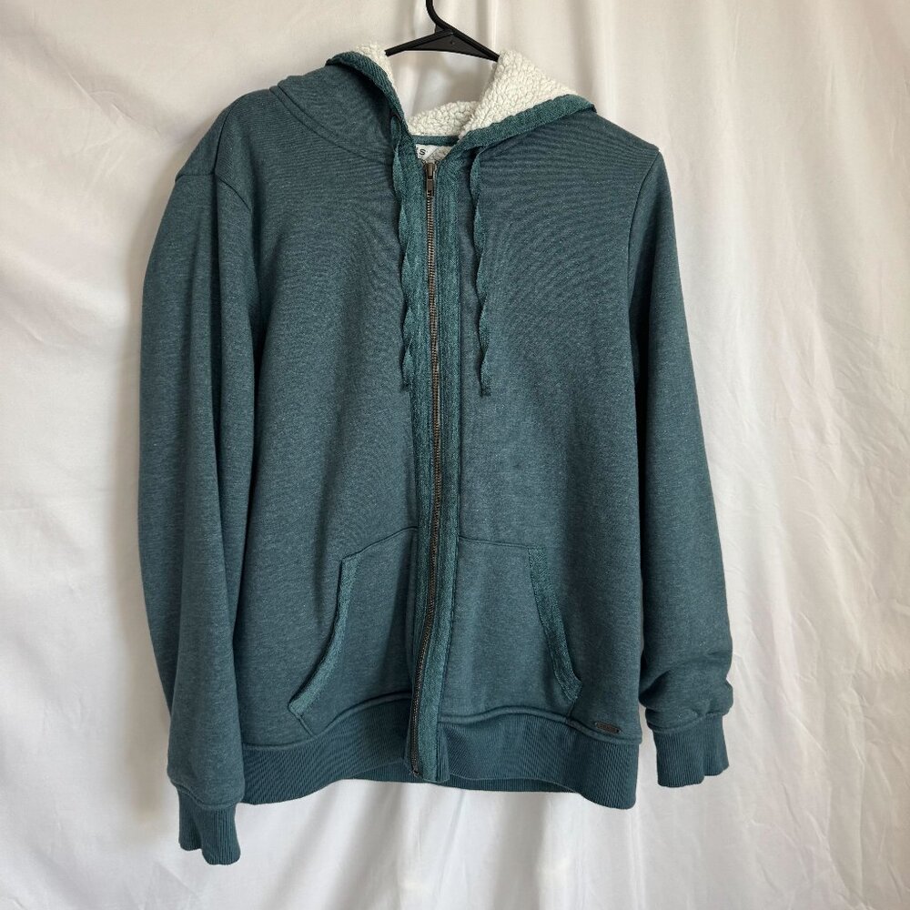 Orvis Blue Teal Women's Medium Fleece Lined Full-Zip Hoodie L
